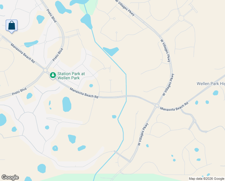map of restaurants, bars, coffee shops, grocery stores, and more near 18800 West Villages Parkway in Venice