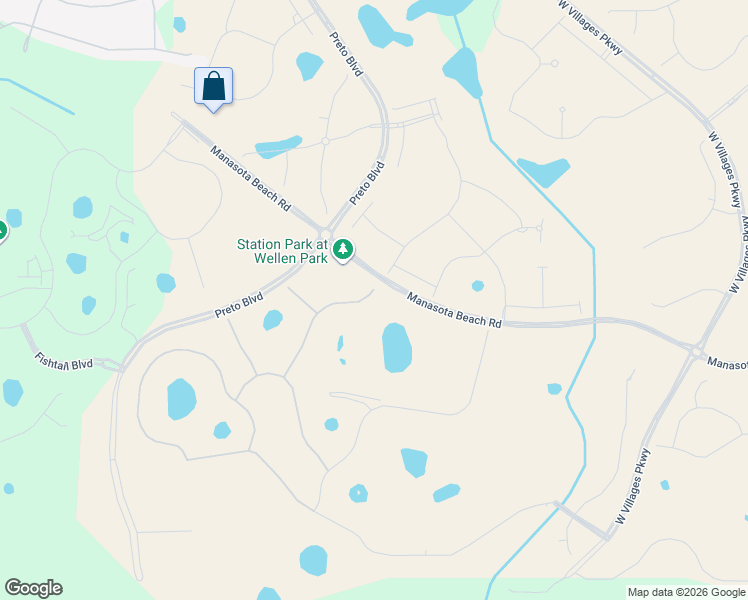 map of restaurants, bars, coffee shops, grocery stores, and more near 18800 West Villages Parkway in Venice