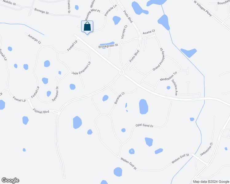 map of restaurants, bars, coffee shops, grocery stores, and more near 18800 West Villages Parkway in Venice