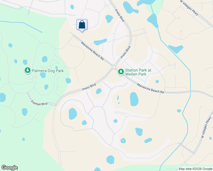 map of restaurants, bars, coffee shops, grocery stores, and more near 18800 West Villages Parkway in Venice