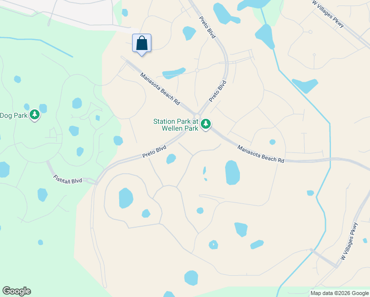 map of restaurants, bars, coffee shops, grocery stores, and more near 18800 West Villages Parkway in Venice