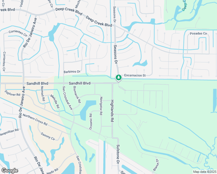 map of restaurants, bars, coffee shops, grocery stores, and more near 1014 Highlands Road in Port Charlotte