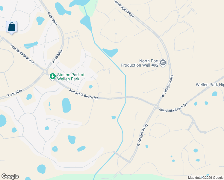 map of restaurants, bars, coffee shops, grocery stores, and more near 18800 West Villages Parkway in Venice