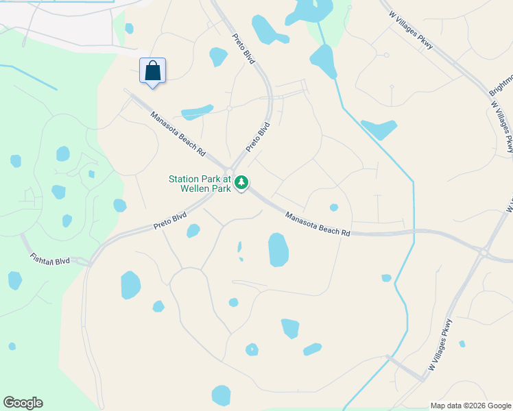 map of restaurants, bars, coffee shops, grocery stores, and more near 18800 West Villages Parkway in Venice