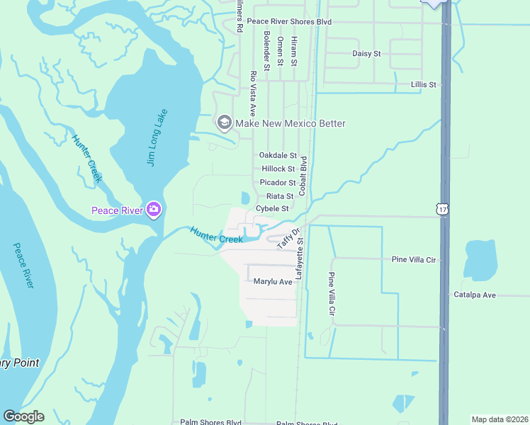 map of restaurants, bars, coffee shops, grocery stores, and more near 29200 Cybele Street in Punta Gorda