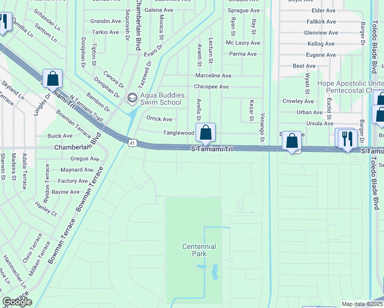 map of restaurants, bars, coffee shops, grocery stores, and more near 661 Tamiami Trail in Port Charlotte