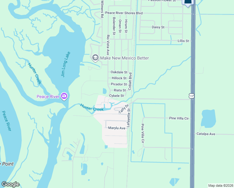 map of restaurants, bars, coffee shops, grocery stores, and more near 29200 Cybele Street in Punta Gorda