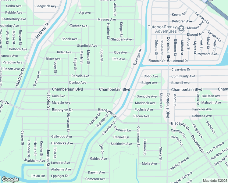 map of restaurants, bars, coffee shops, grocery stores, and more near 14265 Chamberlain Boulevard in Port Charlotte
