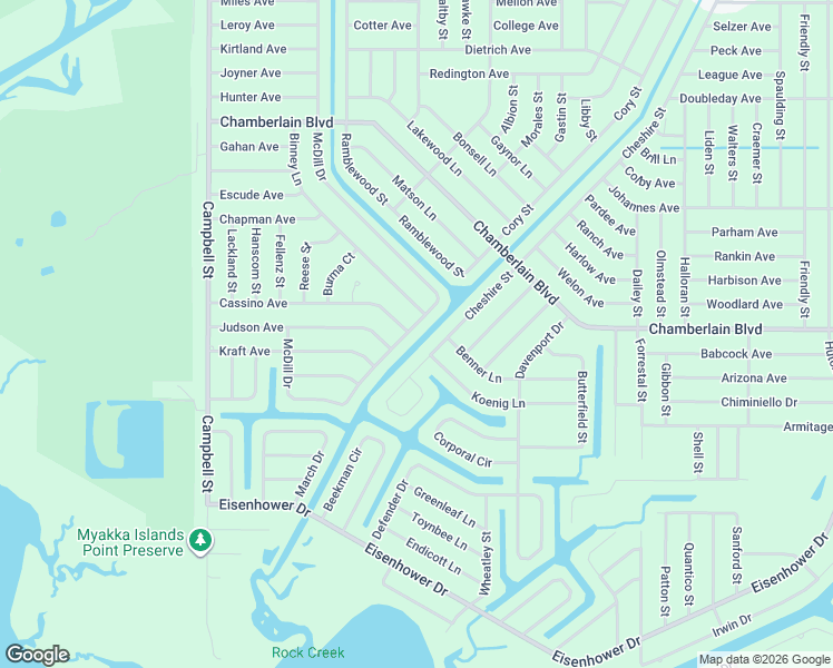 map of restaurants, bars, coffee shops, grocery stores, and more near 626 McDill Drive in Port Charlotte