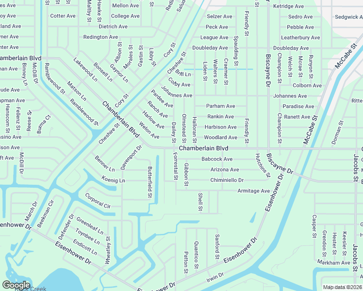 map of restaurants, bars, coffee shops, grocery stores, and more near 13019 Chamberlain Boulevard in Port Charlotte