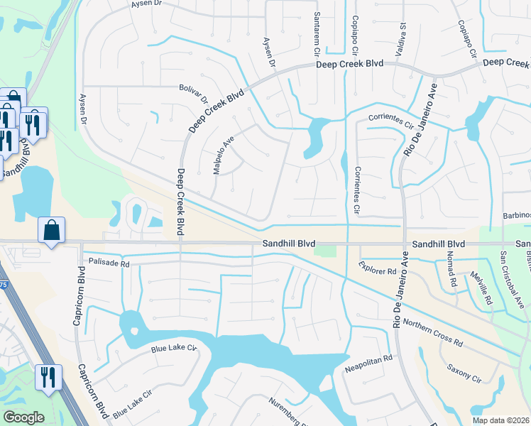 map of restaurants, bars, coffee shops, grocery stores, and more near 25582 Aysen Drive in Punta Gorda