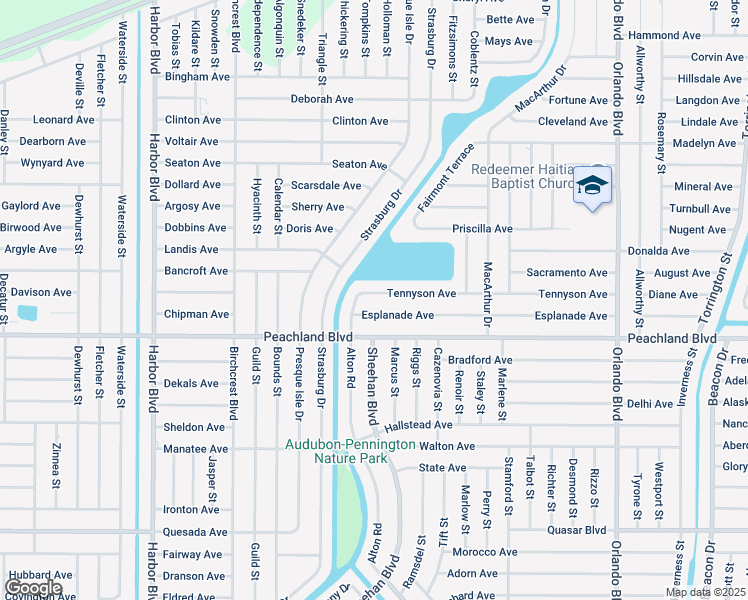 map of restaurants, bars, coffee shops, grocery stores, and more near 22242 Tennyson Avenue in Port Charlotte
