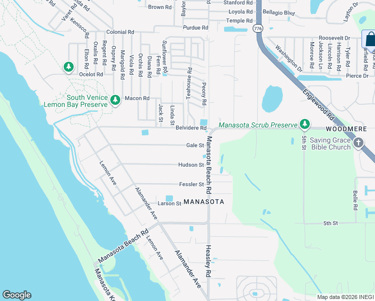 map of restaurants, bars, coffee shops, grocery stores, and more near 1717 Gale Street in Englewood