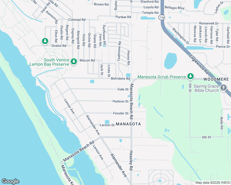 map of restaurants, bars, coffee shops, grocery stores, and more near 1717 Gale Street in Englewood