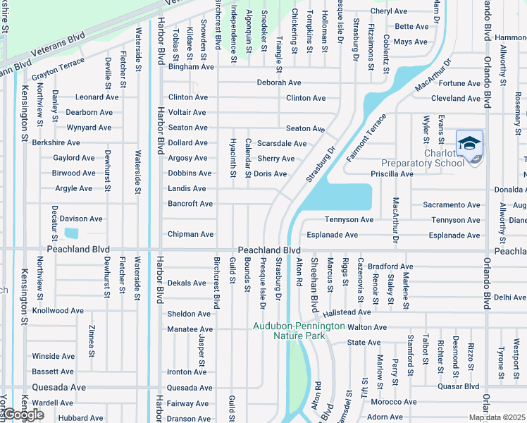 map of restaurants, bars, coffee shops, grocery stores, and more near 507 Presque Isle Drive in Port Charlotte