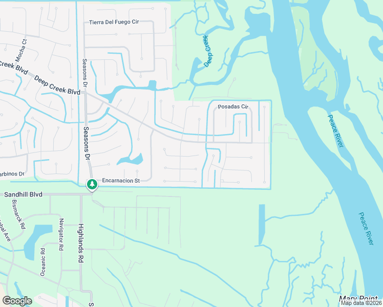 map of restaurants, bars, coffee shops, grocery stores, and more near 27328 Puno Drive in Punta Gorda