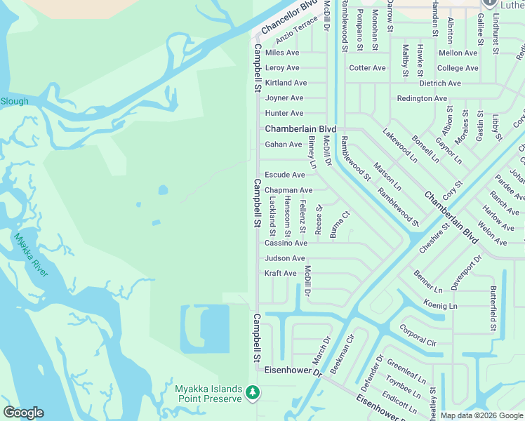map of restaurants, bars, coffee shops, grocery stores, and more near 435 Lackland Street in Port Charlotte