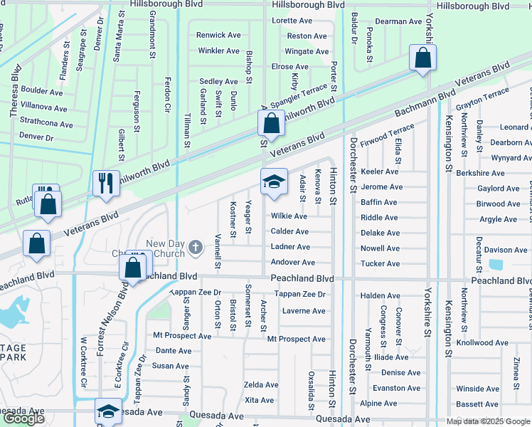 map of restaurants, bars, coffee shops, grocery stores, and more near 370 Atwater Street in Port Charlotte