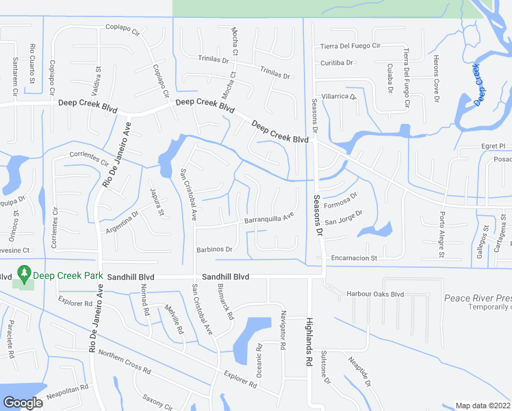 map of restaurants, bars, coffee shops, grocery stores, and more near 394 San Ambrosio Street in Punta Gorda