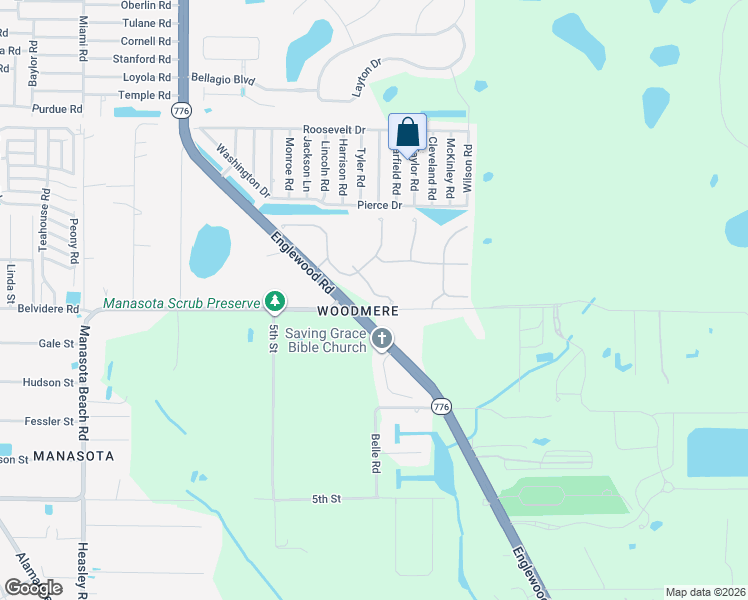 map of restaurants, bars, coffee shops, grocery stores, and more near 9261 Fleming Lane in Venice