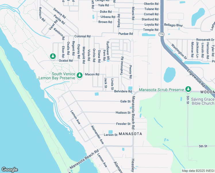 map of restaurants, bars, coffee shops, grocery stores, and more near 101 Linda Street in Venice
