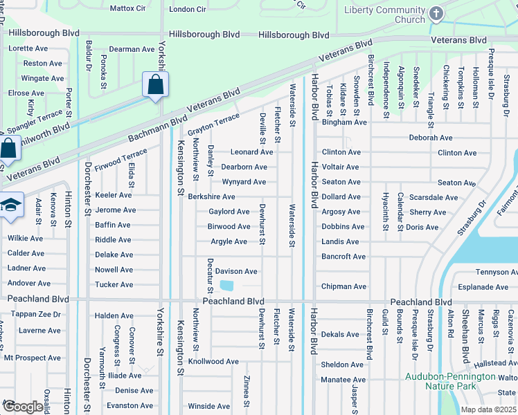 map of restaurants, bars, coffee shops, grocery stores, and more near 21287 Gaylord Avenue in Port Charlotte