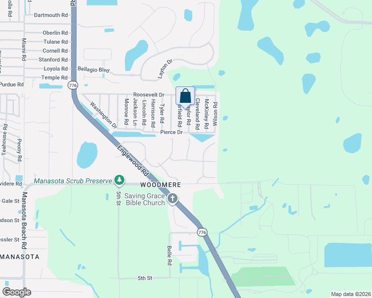 map of restaurants, bars, coffee shops, grocery stores, and more near 24762 Bonifay Place in Venice