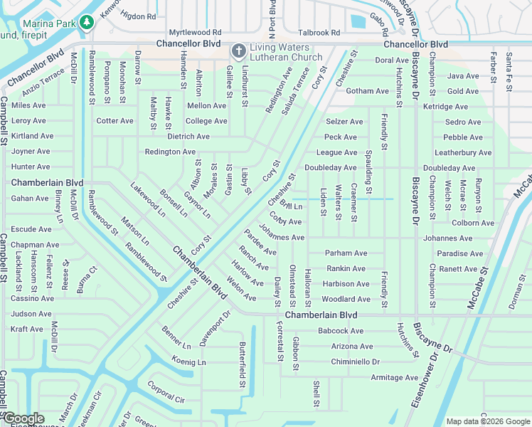map of restaurants, bars, coffee shops, grocery stores, and more near 12531 Colby Avenue in Port Charlotte