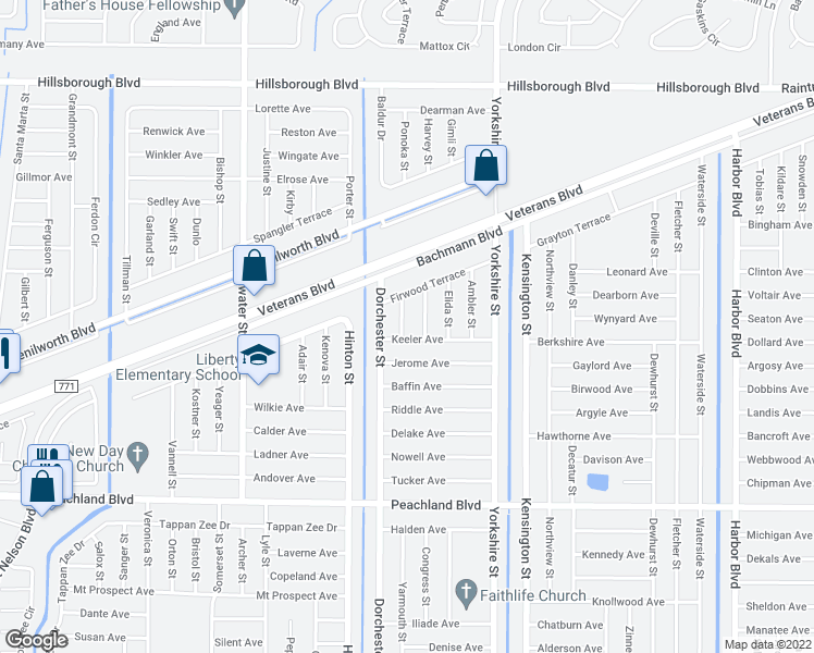 map of restaurants, bars, coffee shops, grocery stores, and more near 312 Ginger Street in Port Charlotte
