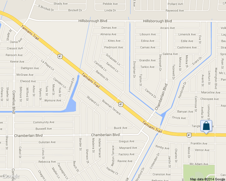 map of restaurants, bars, coffee shops, grocery stores, and more near 434 Tamiami Trail in Port Charlotte