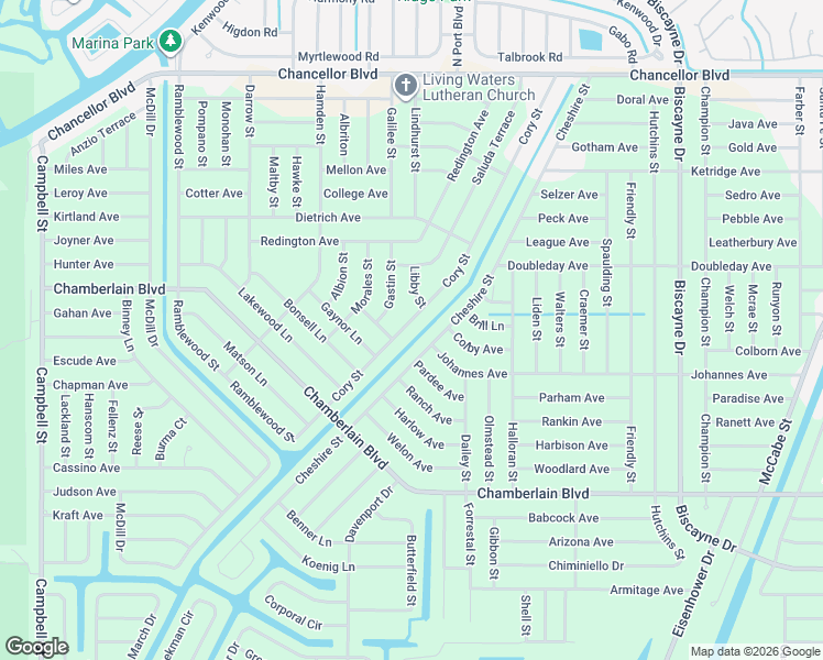 map of restaurants, bars, coffee shops, grocery stores, and more near 380 Cory Street in Port Charlotte