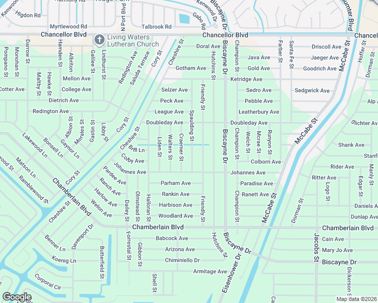 map of restaurants, bars, coffee shops, grocery stores, and more near 319 Spaulding Street in Port Charlotte