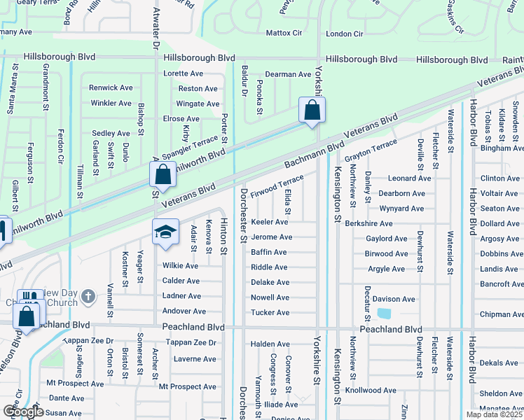 map of restaurants, bars, coffee shops, grocery stores, and more near 304 Ginger Street in Port Charlotte