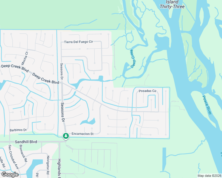 map of restaurants, bars, coffee shops, grocery stores, and more near 283 Goiana Street in Punta Gorda