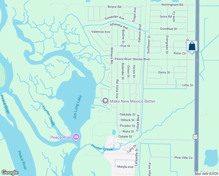 map of restaurants, bars, coffee shops, grocery stores, and more near 470 Ridgecrest Drive in Punta Gorda
