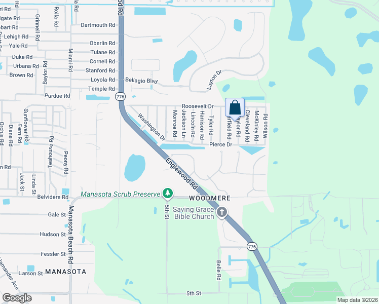 map of restaurants, bars, coffee shops, grocery stores, and more near 9081 Coachman Drive in Venice