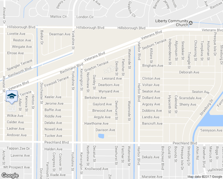 map of restaurants, bars, coffee shops, grocery stores, and more near 21296 Wynyard Avenue in Port Charlotte