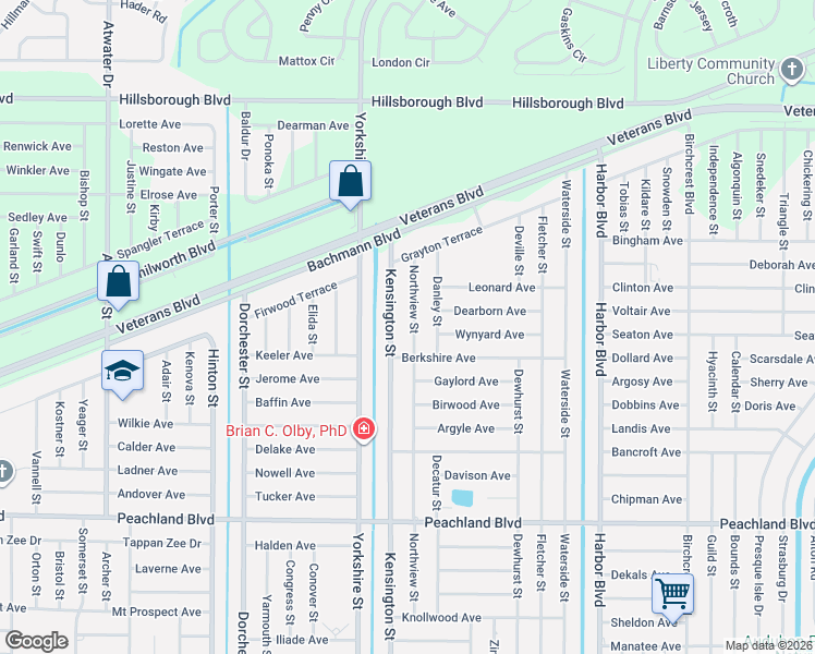 map of restaurants, bars, coffee shops, grocery stores, and more near 306 Northview Street in Port Charlotte
