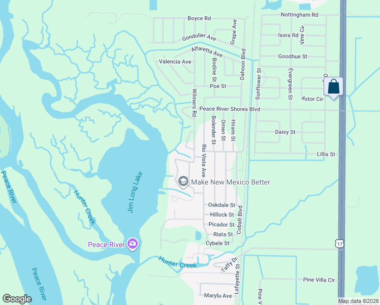 map of restaurants, bars, coffee shops, grocery stores, and more near 470 Ridgecrest Drive in Punta Gorda