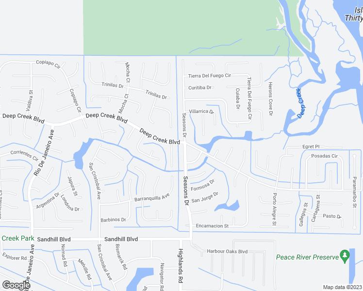 map of restaurants, bars, coffee shops, grocery stores, and more near 277 Seasons Drive in Punta Gorda