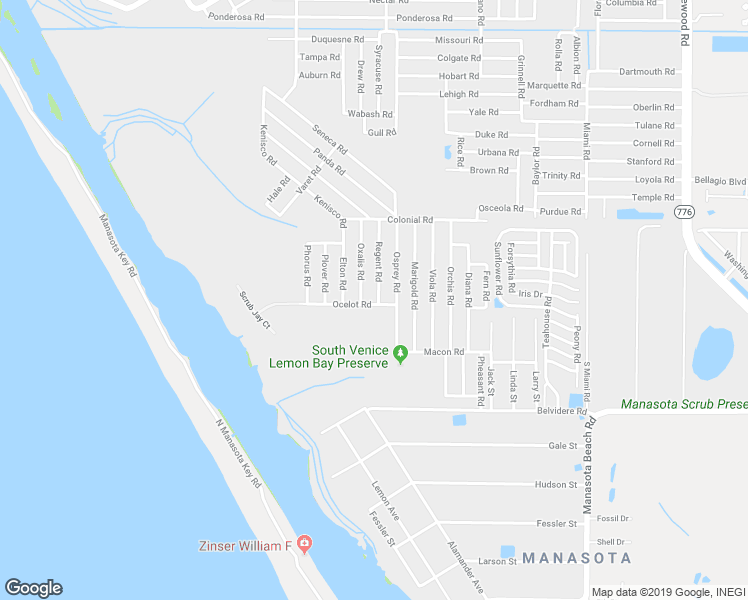 map of restaurants, bars, coffee shops, grocery stores, and more near 5964 Oxalis Road in Venice