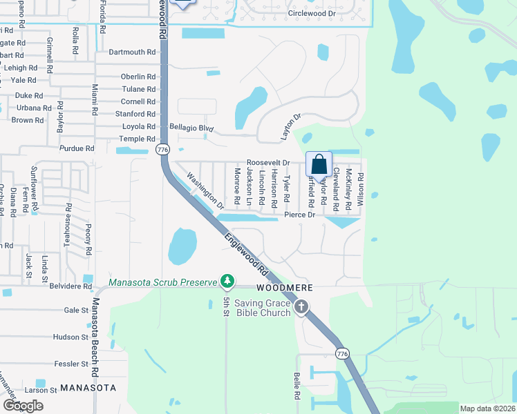 map of restaurants, bars, coffee shops, grocery stores, and more near 5892 Lincoln Road in Venice