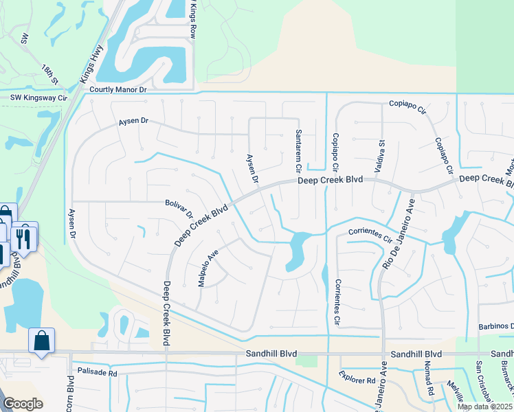 map of restaurants, bars, coffee shops, grocery stores, and more near 25400 Sullan Court in Punta Gorda