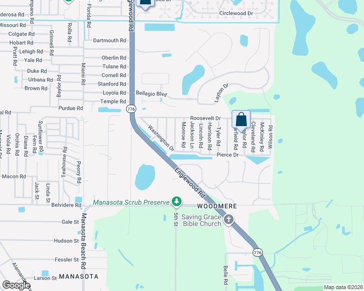 map of restaurants, bars, coffee shops, grocery stores, and more near 5888 Monroe Rd in Venice