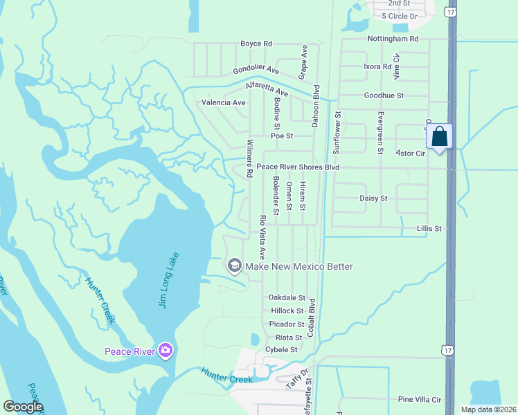map of restaurants, bars, coffee shops, grocery stores, and more near 345 Rio Vista Avenue in Punta Gorda