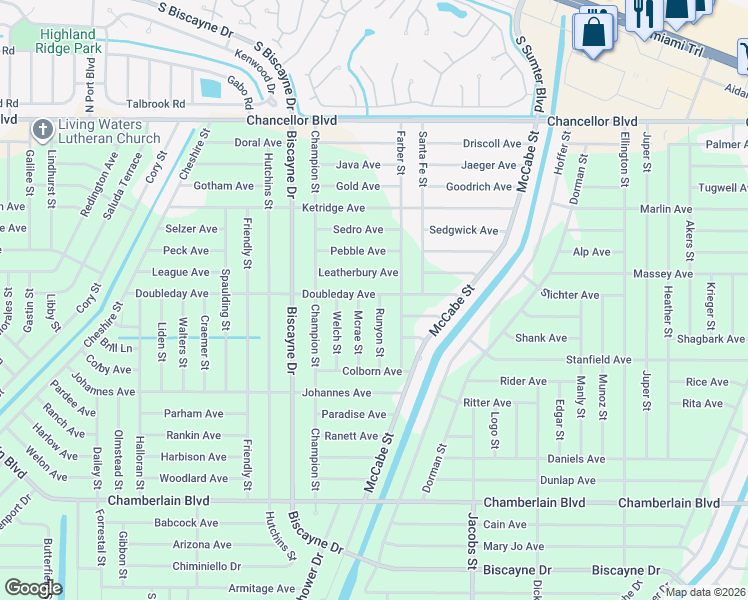 map of restaurants, bars, coffee shops, grocery stores, and more near 254 Mcrae Street in Port Charlotte