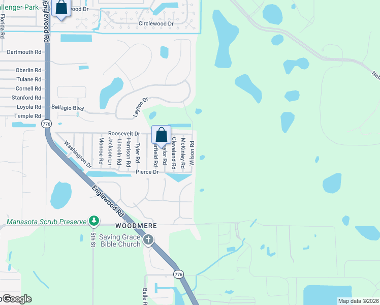 map of restaurants, bars, coffee shops, grocery stores, and more near 5848 Wilson Road in Venice