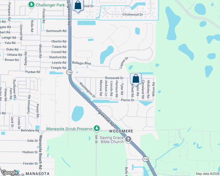 map of restaurants, bars, coffee shops, grocery stores, and more near 5836 Lincoln Road in Venice