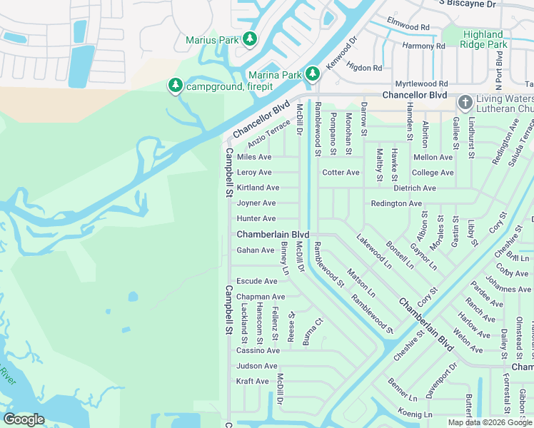 map of restaurants, bars, coffee shops, grocery stores, and more near 12087 Joyner Avenue in Port Charlotte