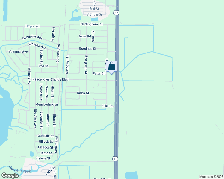 map of restaurants, bars, coffee shops, grocery stores, and more near 295 Duncan Road in Punta Gorda